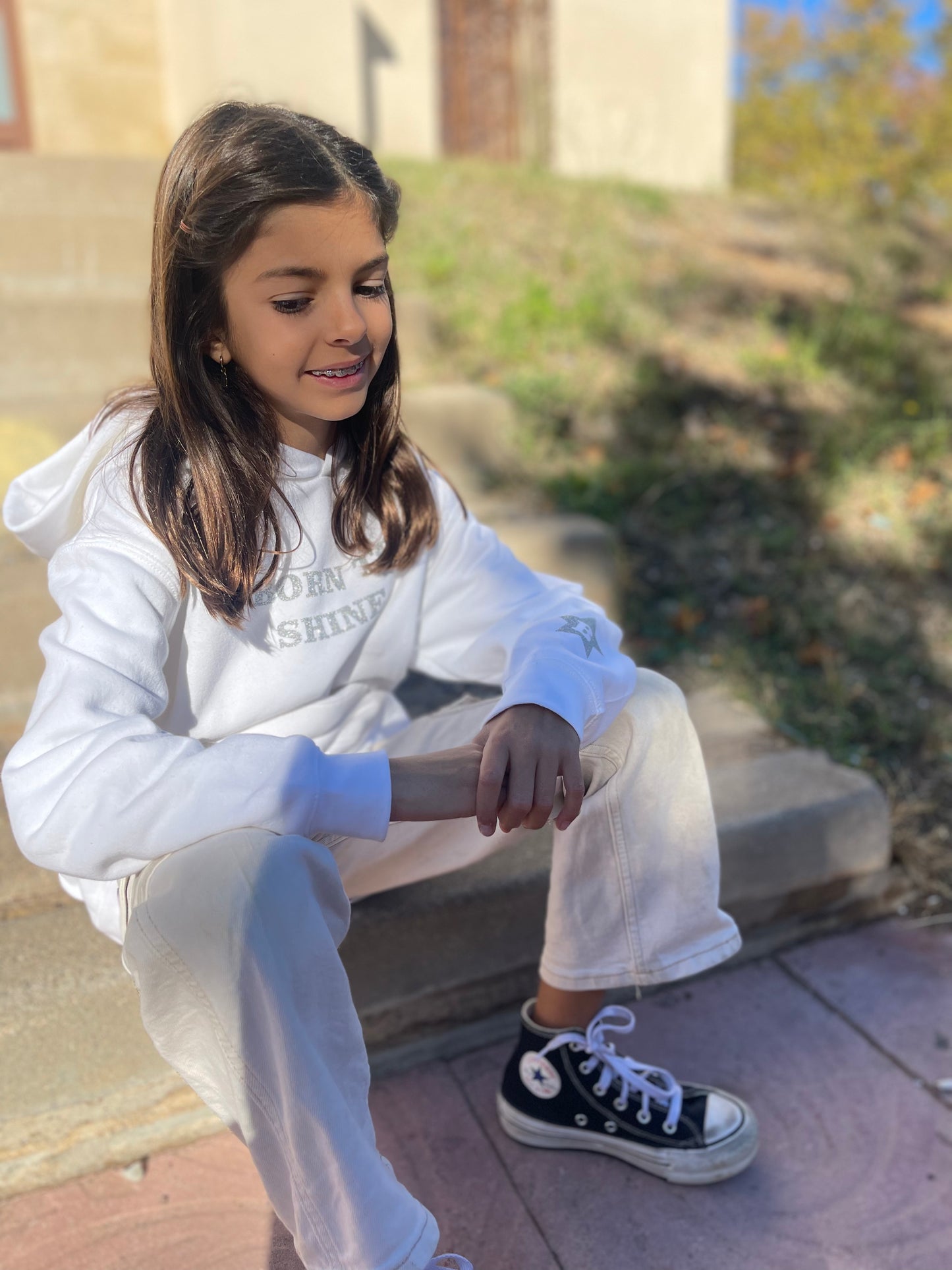 SUDADERA SHINE KIDS - BLANCA HOODY