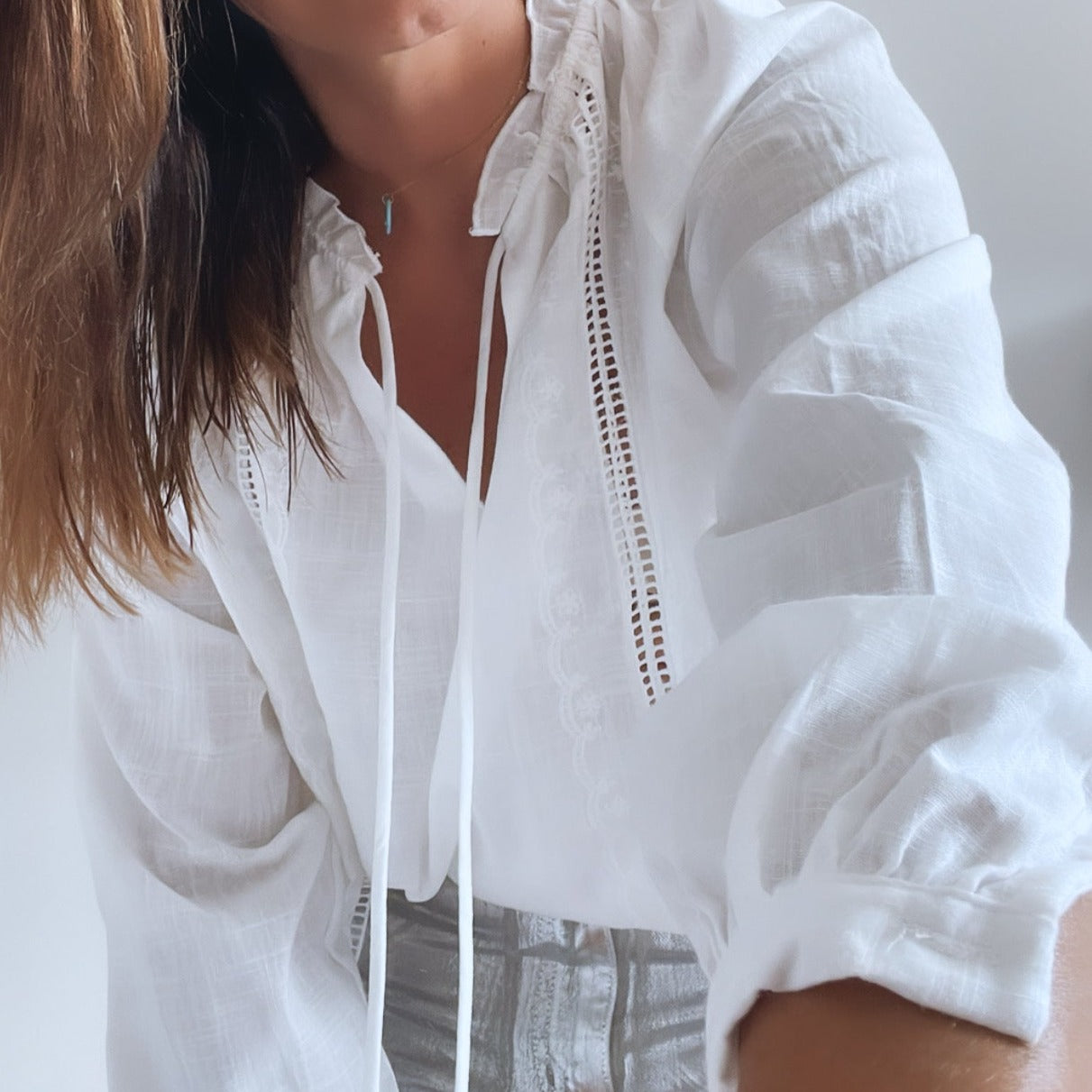 Blusa boho blanca sale